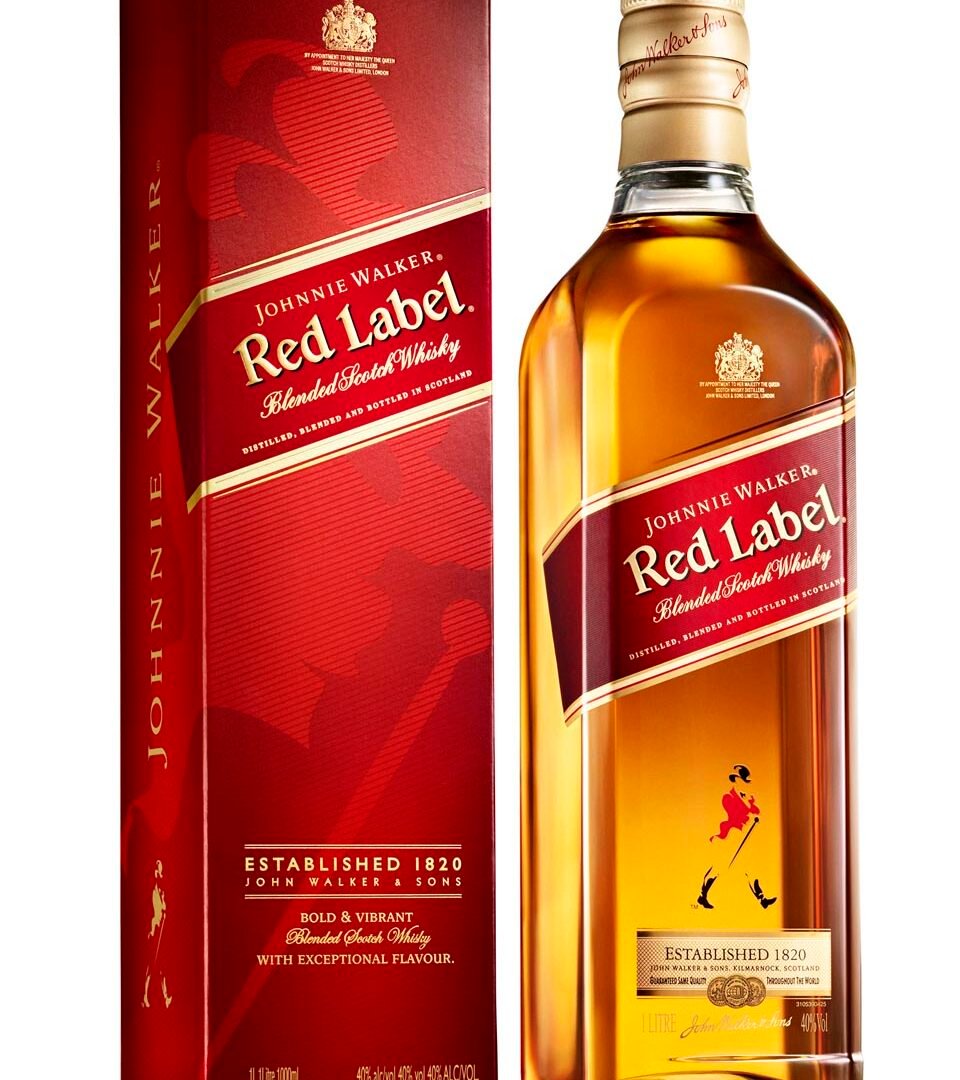 Botella de Johnnie Walker Red Label